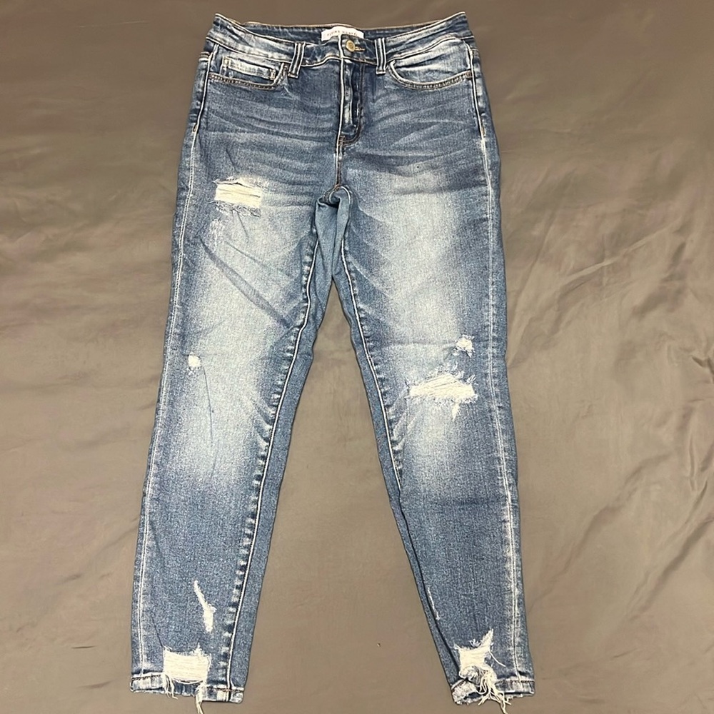 Buckle Flying Monkey high rise ankle skinny jean